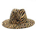 Zebra stilvoller gedruckter breiter Brand Großhandel Fedora-Hüte