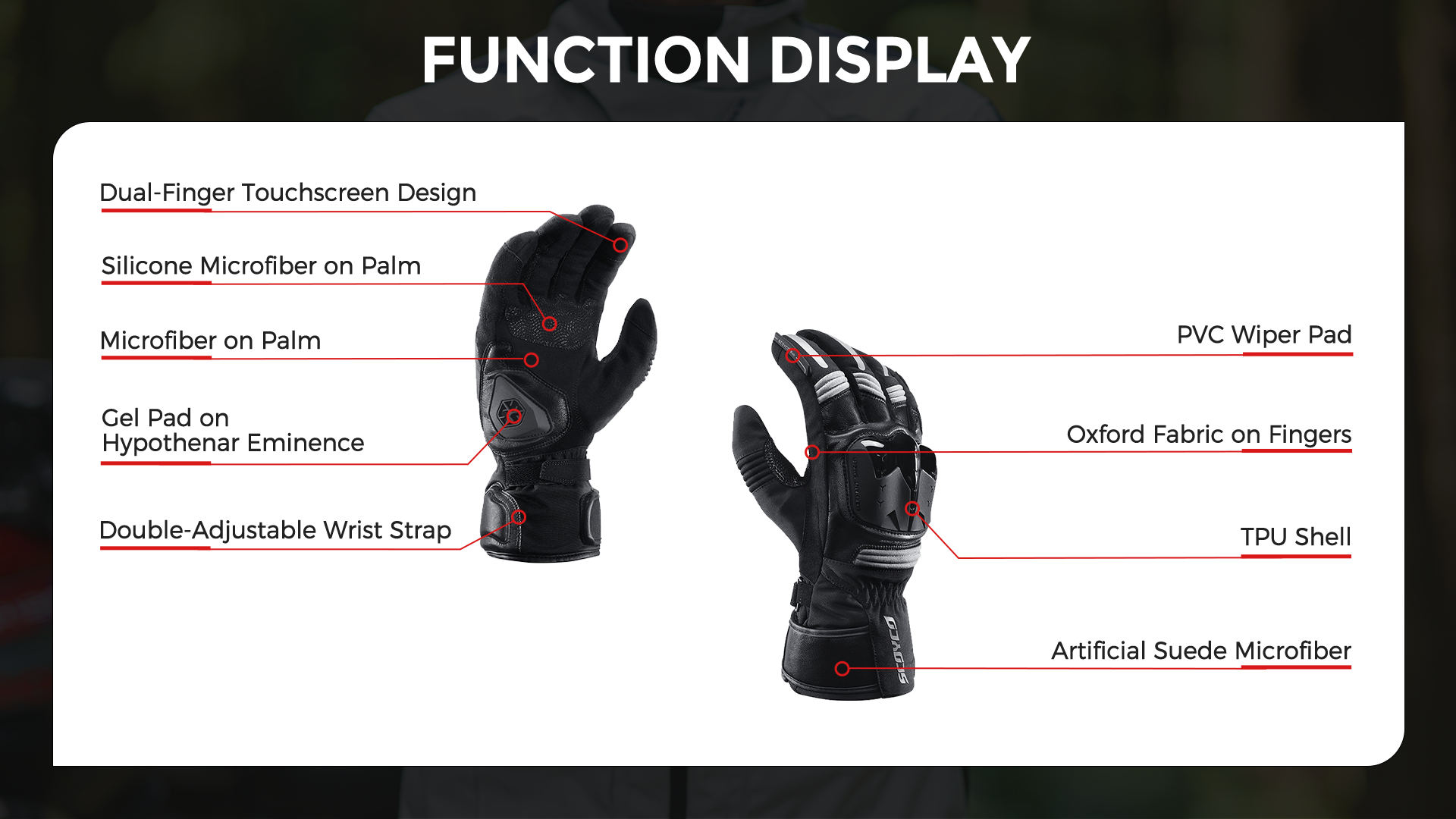thermal waterproof motorcycle gloves