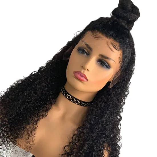 Supplier Raw Brazilian Natural Human Hair Hd Full Deep Curly Wave Lace Frontal Closure Wig Cheap Lace Front Wig For Black Women