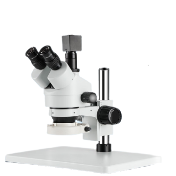 Versatile Trinocular Stereo Microscope with 0.7x-5x Zoom and 7x-50x Magnification