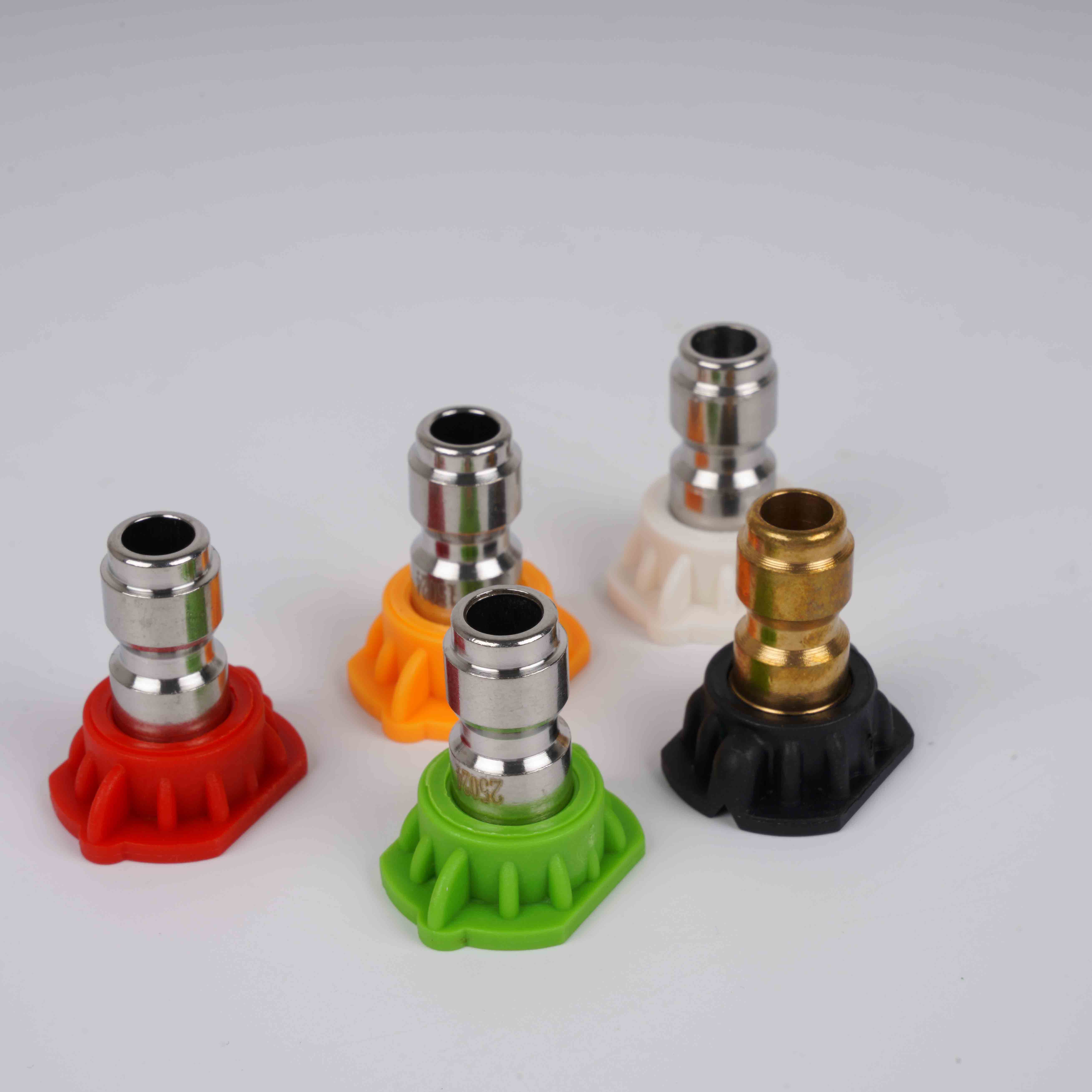 4000 PSI Högtryck Spray Tips Munstycke Rostfritt stål (5 PCS -paket) 1/4 "Quick Connect