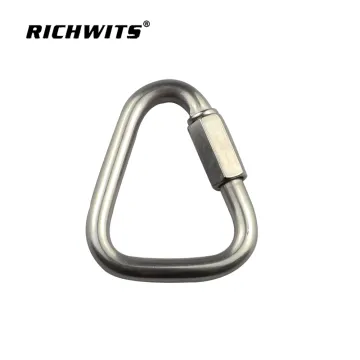 Triangle Quick Mounting Ring Carabiner Clip Chain Hooks Stainless Steel Carabiner Hook Quick Link