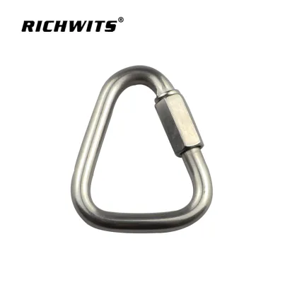 High quality Triangle Quick Links Locking Carabiner Clips stainless steel Delta Quick Link