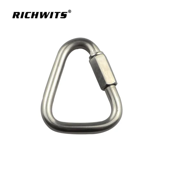 Marine Hardware Triangle Quick Mounting Ring Carabiner Clip Chain Hooks Stainless Steel Carabiner Hook Quick Link