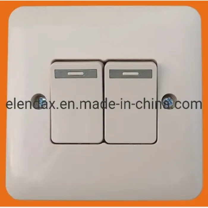 Кремовый двухклавишный настенный выключатель для дома