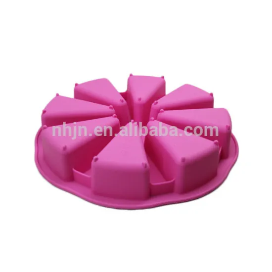 Hot sale silicone cake mold with 8 triangle round shape kitchen tool