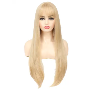 X-TRESS fashion long Straight gold blonde grey colored synthetic hair wig machine made party hair wigs synthetic hair wig
