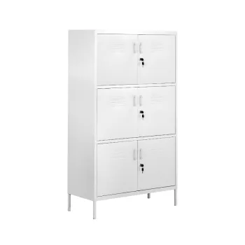 White Storage Cabinet with Doors