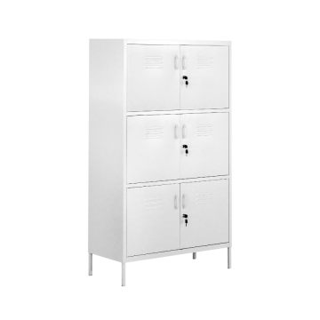 Gabinete de almacenamiento blanco con puertas