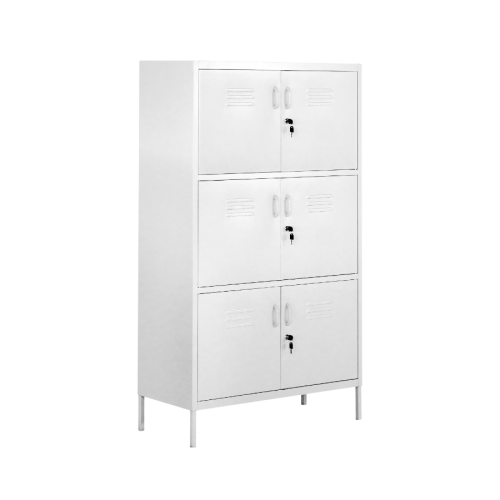 White Storage Cabinet with Doors