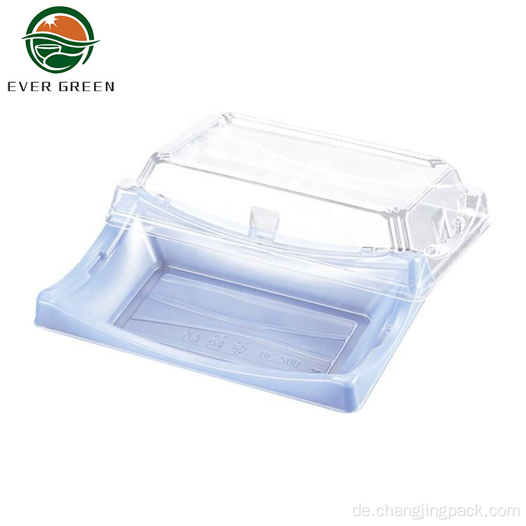 Bluetakeaway Sushi -Behälter Plastik -Food -Box -Servierschalen für Plastik