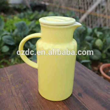 enamel bone china water jug with lid and handle