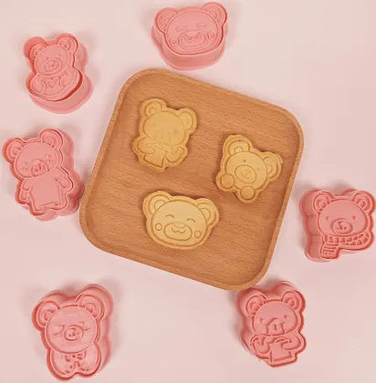 Plastic Biscuit Mold: Manual Kitchen Baking Stamp Tool for DIY Biscuit Press Mold - Children Friendly
