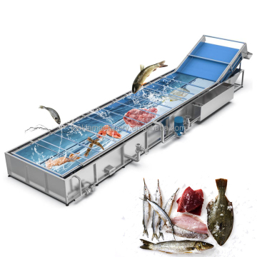 LONKIA Best Selling Water Bubble Conveyor Type Thawing Machine for Fish, Prawn, and Seafood