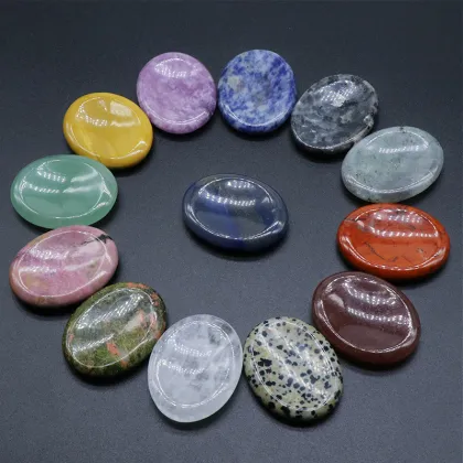 Natural African Bloodstone Worry Stone: A Vibrant Massage Healing Tool