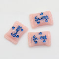 Süße helle Farbe Candy Cube Harzperlen Zucker Cabochon Flatback Artikel für Kinder DIY Telefon Shell Decor Urlaub Ornamente