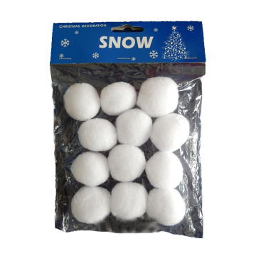 Cina produttore corda da appendere per interni morbida palla di neve bianca artificiale per albero di natale