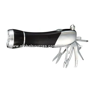 Multifunctional Emergency Life Hammer with LED Flashlight/1 Red Flashing Warning Light