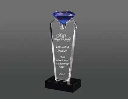 Blue crystal diamond award