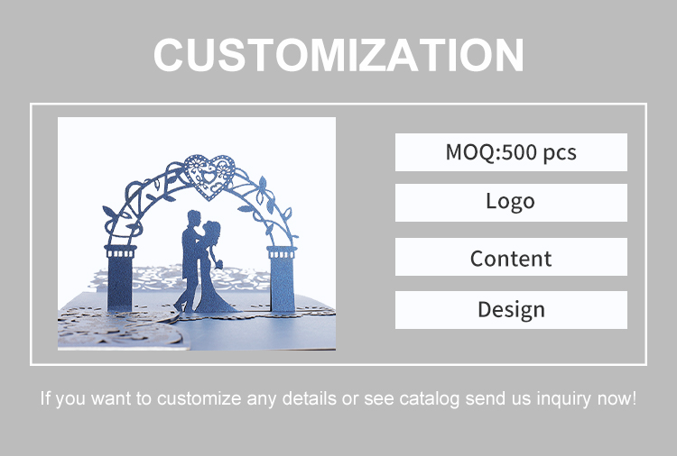 3D wedding greeting cards