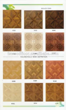 geometric patterned HDF parquet flooring
