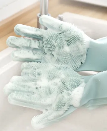 Silicone Gloves Washing Gloves Kitchen Cleaning Glove