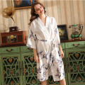 Bathrobe feminino feminino comprimento longo