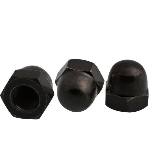 Black Zinc-Plated Acorn Cap Nuts Dome Head Decorate Nut