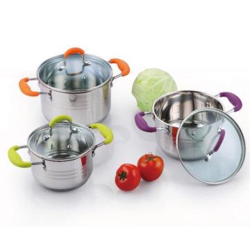 6 pieces Casserole With Silicone Handles