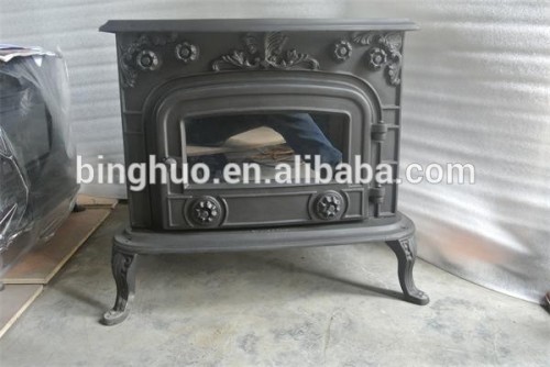 Antique Cast Iron Wood Burning Stove Fireplace