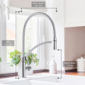 Stainless Steel Kitchen Sink Faucets with Pull-Out Sprayer