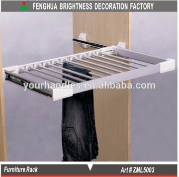 pull-out trousers rack, extending storage pants rack, sliding trouser rack