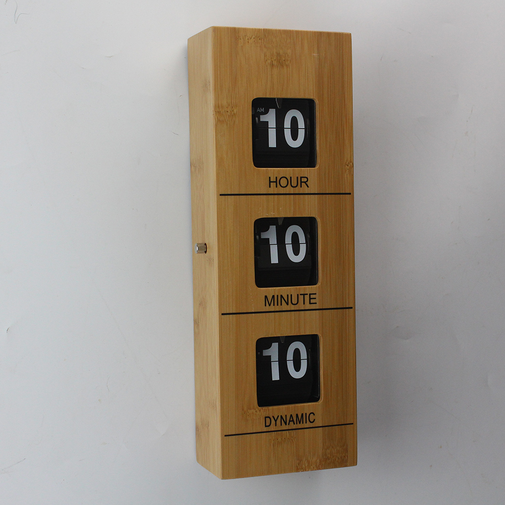 Dynamic Cuboid Wooden Flip Clock