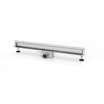 Customizable Side Shower Drain: Wall Installation with Dual Surface Options - Brushed Finish & Tile Insert