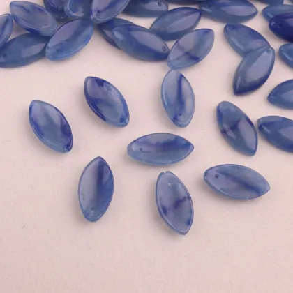 Natural Horse Eye Shaped Blue Aventurine Stone Jewelry