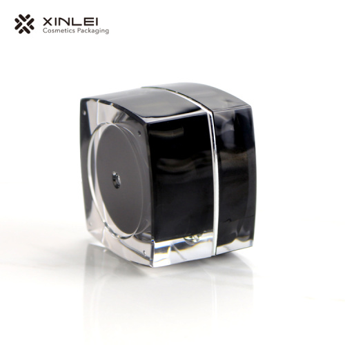 30g Black Acrylic Square Cream Bottle
