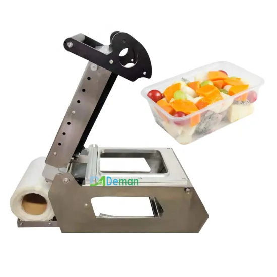 PP/PE/PET Tray Sealer: Plastic/Aluminum Foil Film Box Sealing Machine for Packaging and Sealing Cups, Boxes, and Bowls