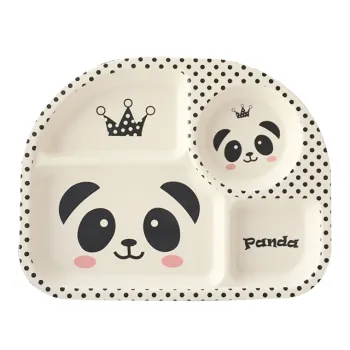 China Supply Wholesale Bamboo Tableware Dinnerware Type Dishes Baby Dining Charge Lunch Plate
