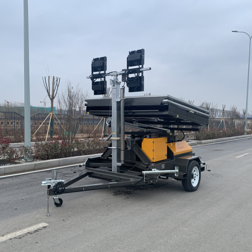 Led Light Tower Trailer telescopic high mast mobile construction solar light tower Manufactory