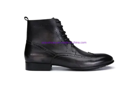 Men′ S Lace-up Leather Business Comfortable Boots Shoes