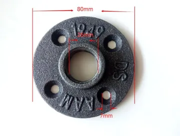 Antique black metal threaded flanges for furniture