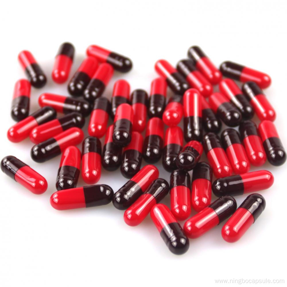 Empty capsule size 00 red and black color