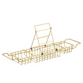 Tub Caddy Gold Extendable Metal Wire Bathtub Tray Caddy Supplier