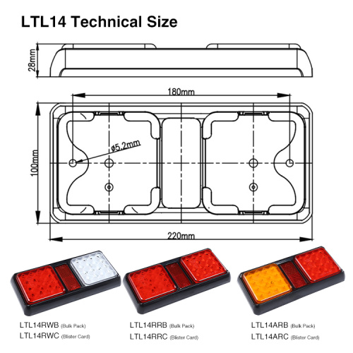 Emart anti banyu 12V / 24V Biodes Functional Rear Stop Tail Lamp Giliran Lampu MutoMobile Lamp Lamps Lamps Lorry Lorory
