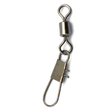 200Pcs / Lot girevoli girevoli con moschettone a scatto Lure Connector 4 # 14kg / Brand Steel Alloy Fishing Tools