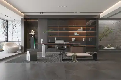 Dual Motor Modern Double Seat Aluminum Height Adjustable Desk