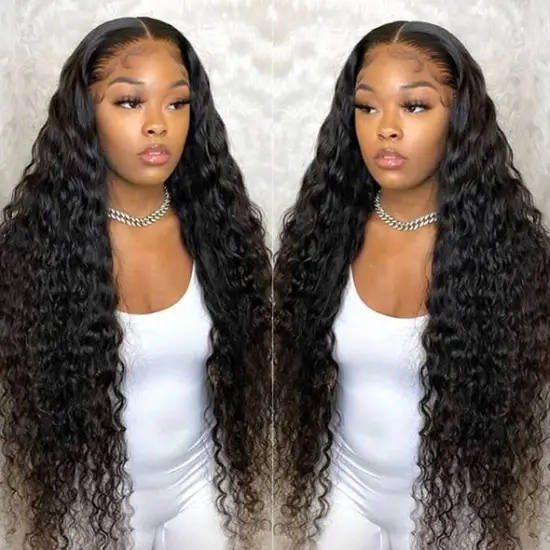 Xuchang Full Lace Wigs Virgin Hair Water Wave Wig,Unprocessed 32" Inch Malaysian Top Water Wave Full Lace Wig With Baby Hair