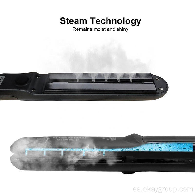 Cerámica Tourmalina Plancha iónica de hierro de vapor