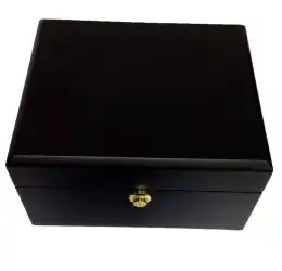 Custom LOGO Black Wooden Box For Single Watch