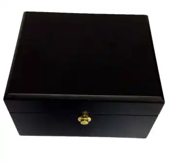 Custom LOGO Black Wooden Box For Single Watch